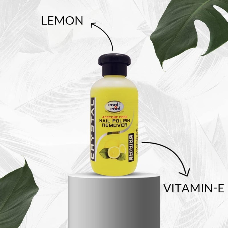Cool & Cool Acetone Free Nail Polish Remover with Lemon and Vitamin E - 100ml - Image 2